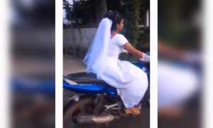 കല്യാണ പെണ്ണ് ബൈക്കിൽ ഇത് എങ്ങോട്ടാ ?