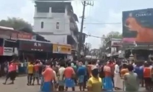 ലോക്ക് ഡൗൺ ലംഘിച്ച് കൂട്ടത്തോടെ ഇറങ്ങി ഇതര സംസ്ഥാനക്കാർ.