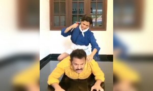 നടൻ കൃഷ്ണകുമാറും മകളും; ചതിക്കാത്ത ചന്തു റീലോഡഡ് !