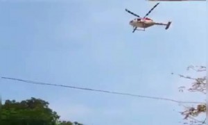 തലസ്ഥാനത്ത് ഹെലികോപ്റ്ററിൽ പുഷ്പവൃഷ്ടി !